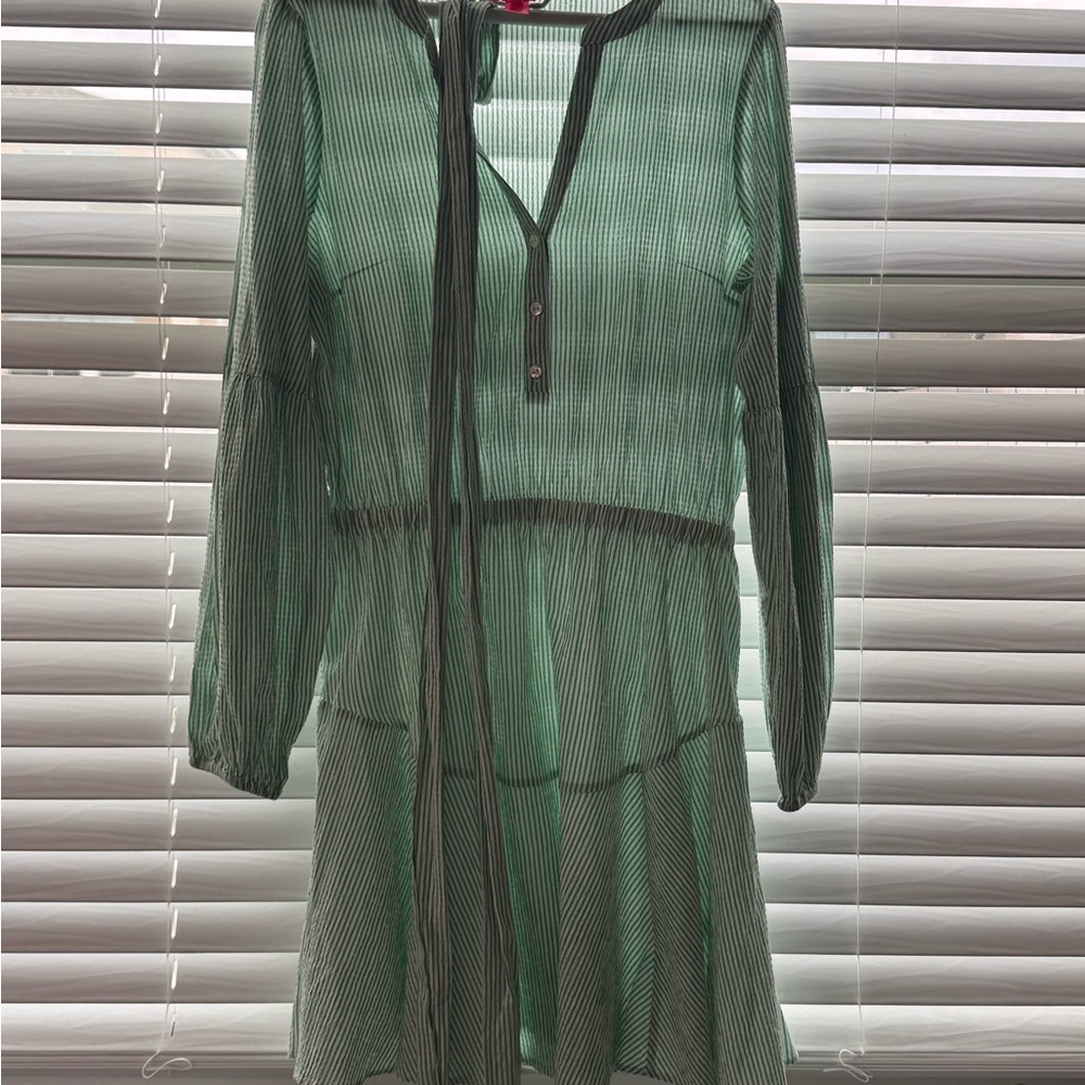 Lilly Pulitzer Green Striped Midi Dress